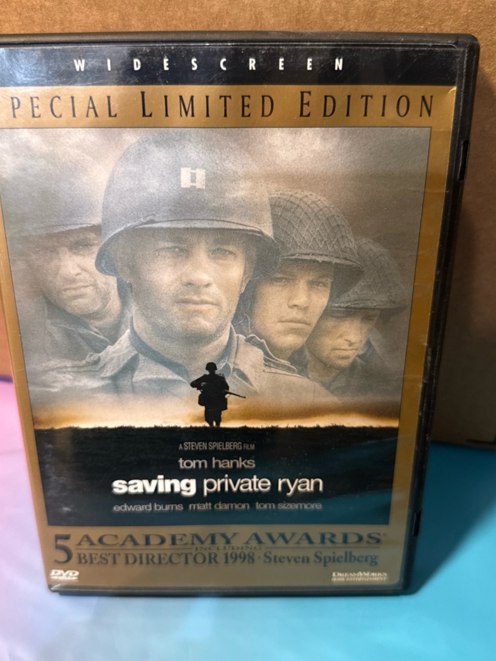 Saving Private Ryan DVD — Tom Hanks (Gold & Black Cover)